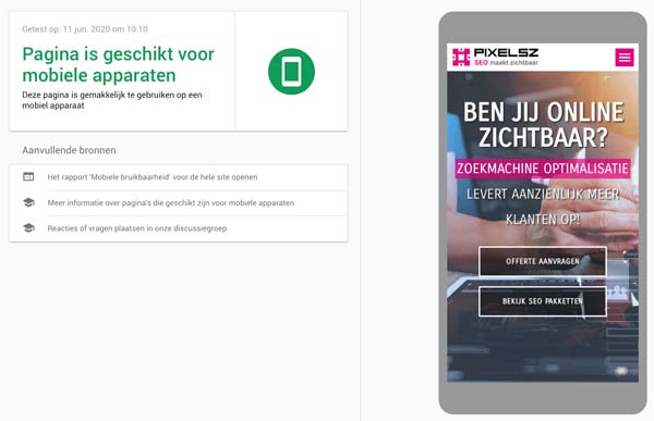 mobile first site mobiel geschikt seo groningen
